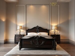 Regal Landscape Carved Bed by Lanco Decors