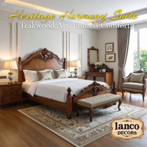 Heritage Harmony Suite – Teakwood Bedroom Set