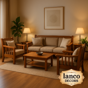 Traditional Wooden Sofa Set