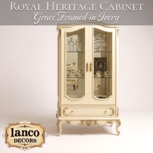 Royal Heritage Cabinet – Victorian Display in Ivory & Gold