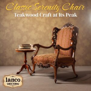 Classic Serenity Chair – Handcrafted Teakwood Elegance