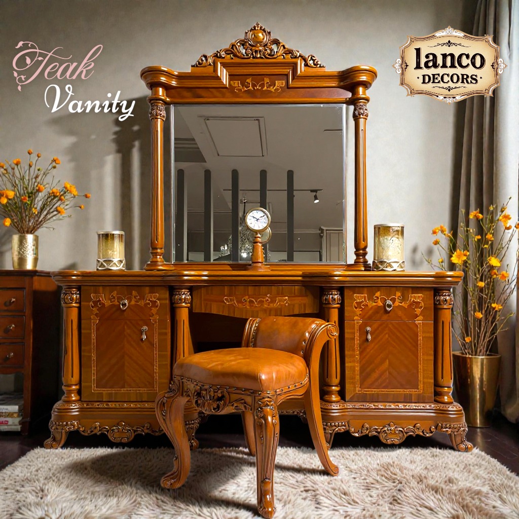 Teak Vanity Console