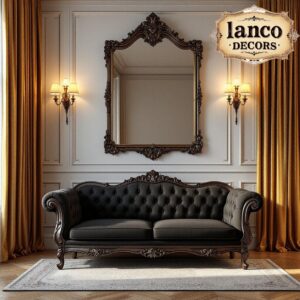 "The Imperial Noir Sofa – Baroque Prestige Series"