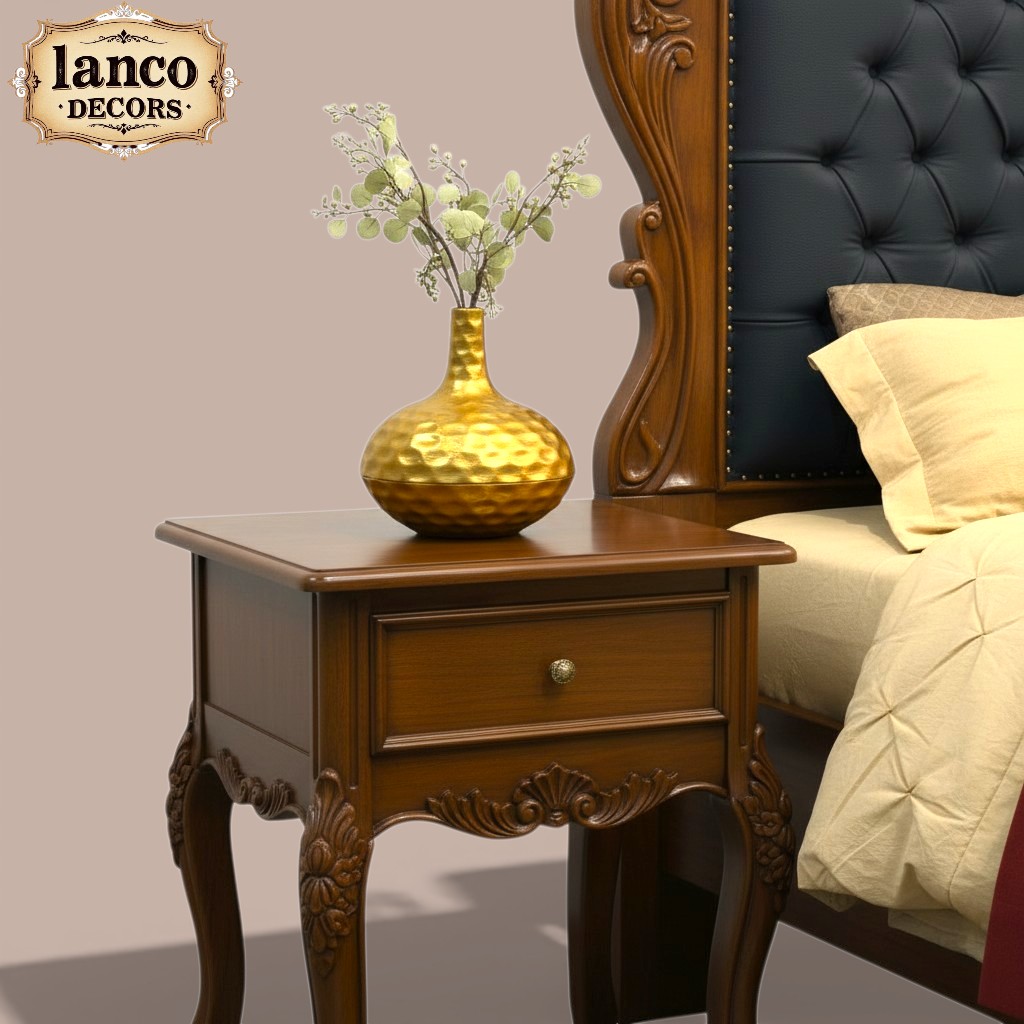 Sarir-e-Asafiya Mahal – Hand-Carved Teakwood Throne Bed - Image 4