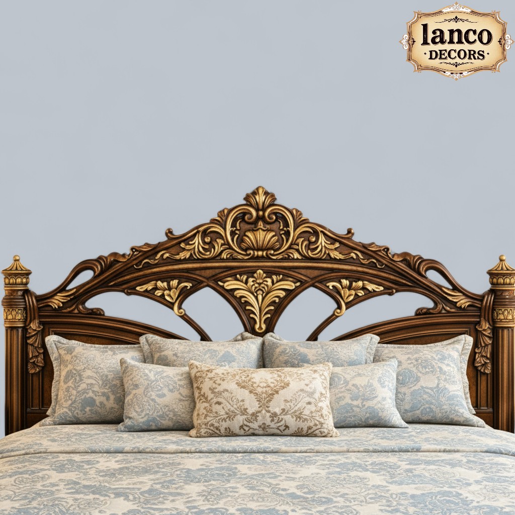 The Royal Crest Sovereign – Solid Teakwood Heritage Bed - Image 5