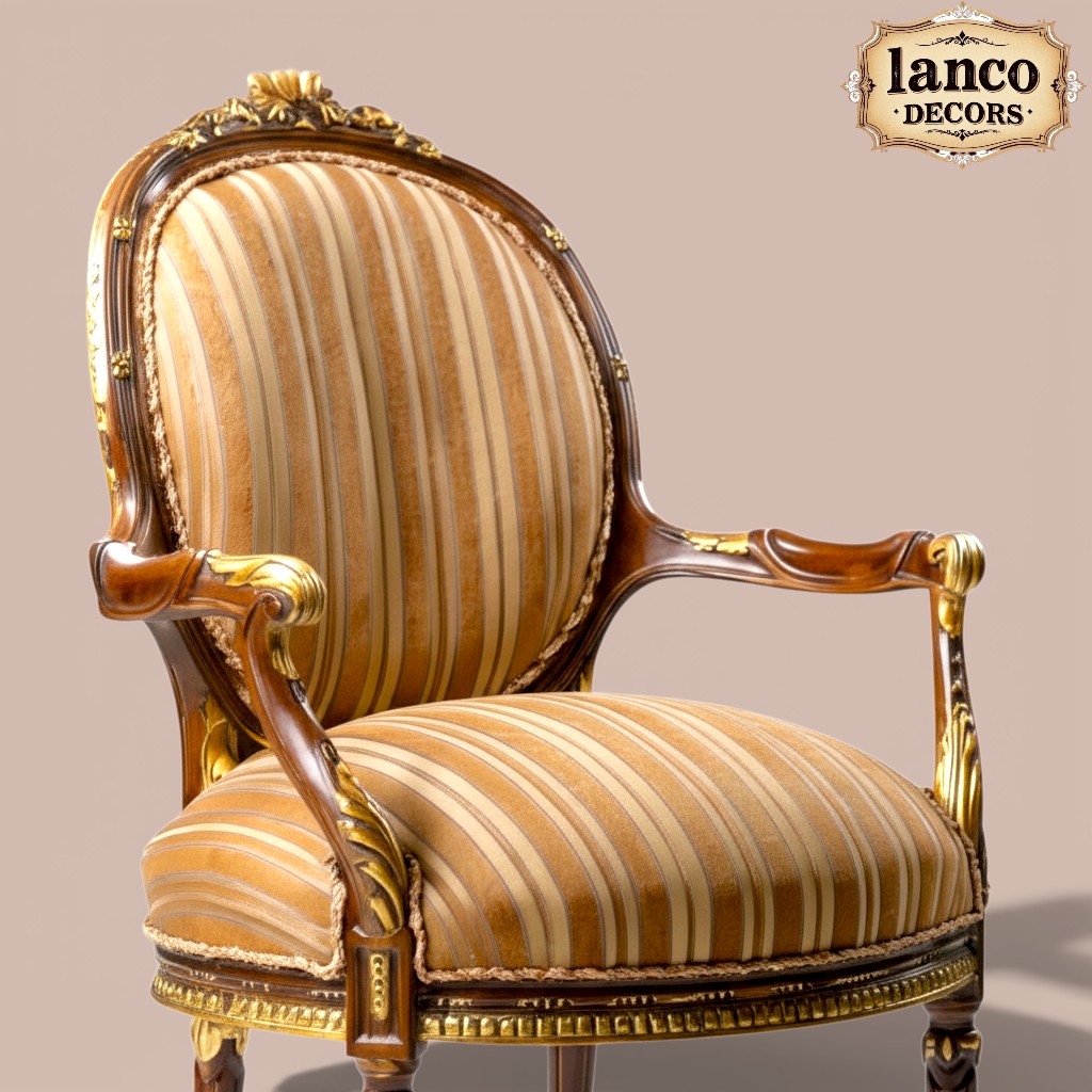 The Imperial Residency Medallion – Solid Teakwood Colonial Armchair - Image 3