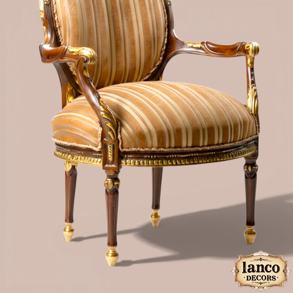 The Imperial Residency Medallion – Solid Teakwood Colonial Armchair - Image 4