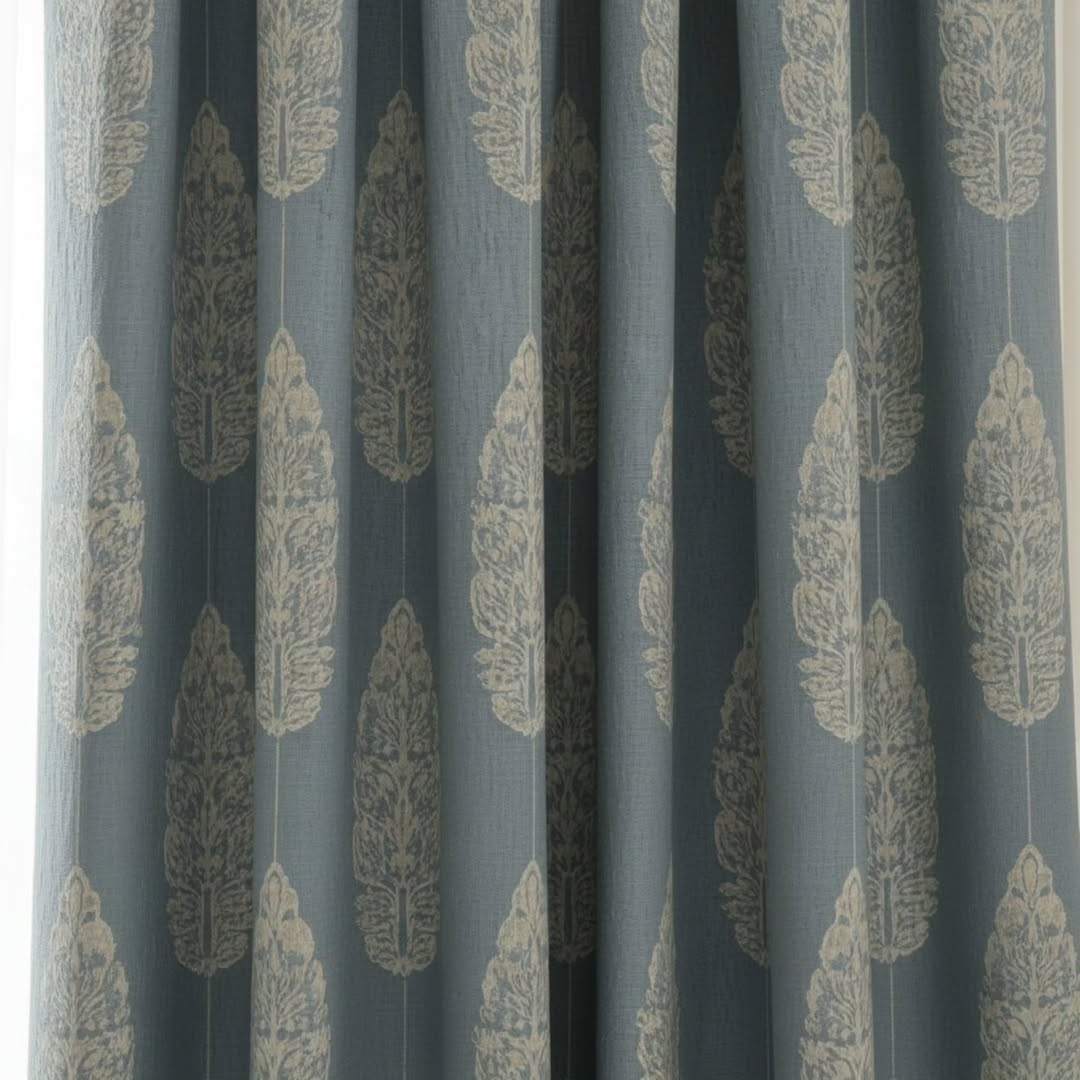 Azure Royale Jacquard Drapes - Image 5
