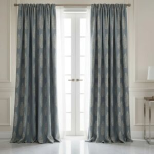 Azure Royale Jacquard Drapes