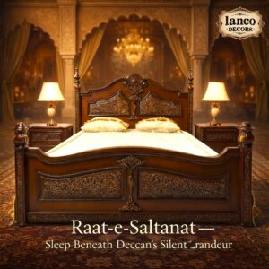Raat-e-Saltanat Royal Teakwood Carved Bed
