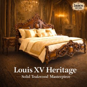 Versailles Crown Teakwood Bed