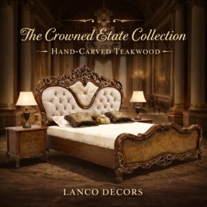 The Crowned Estate – Imperial Teakwood Heritage Bed