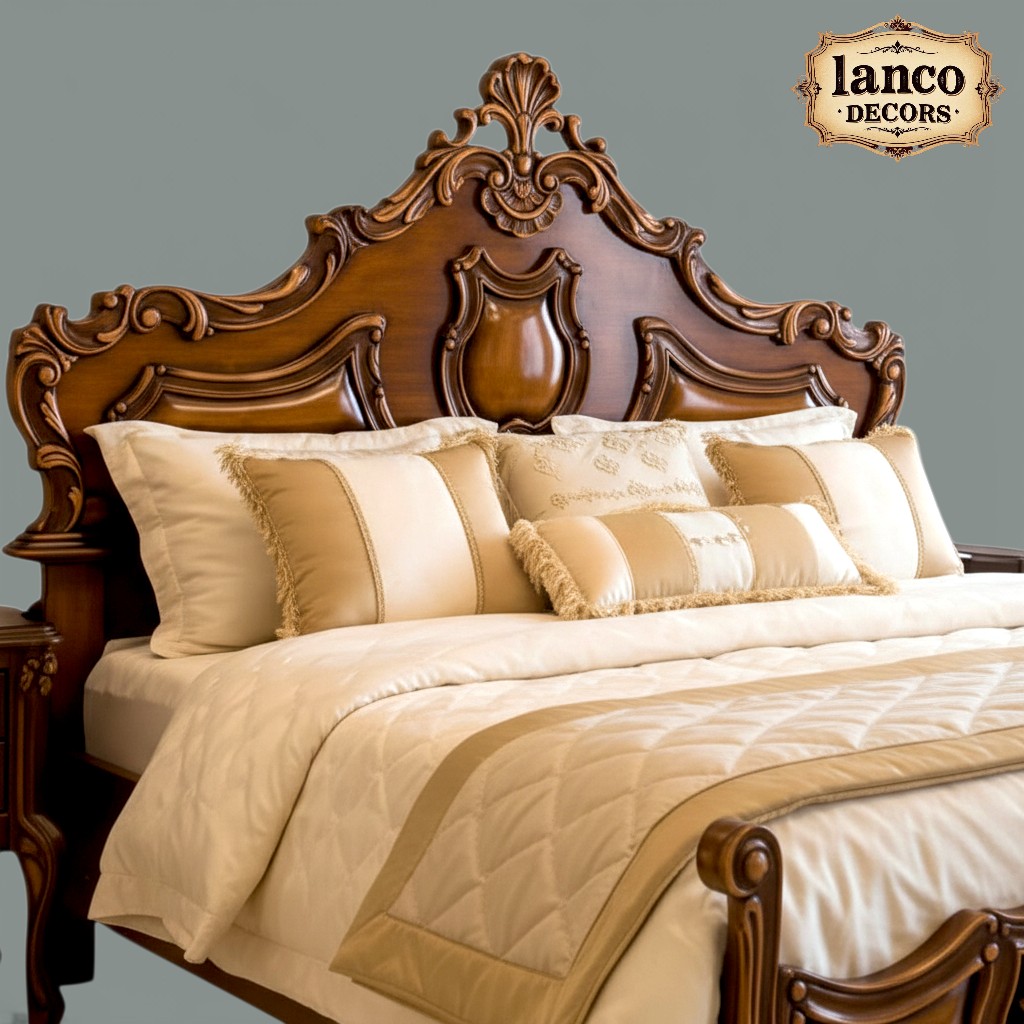 Louis XV Heritage Solid Teakwood Royal Bed - Image 5