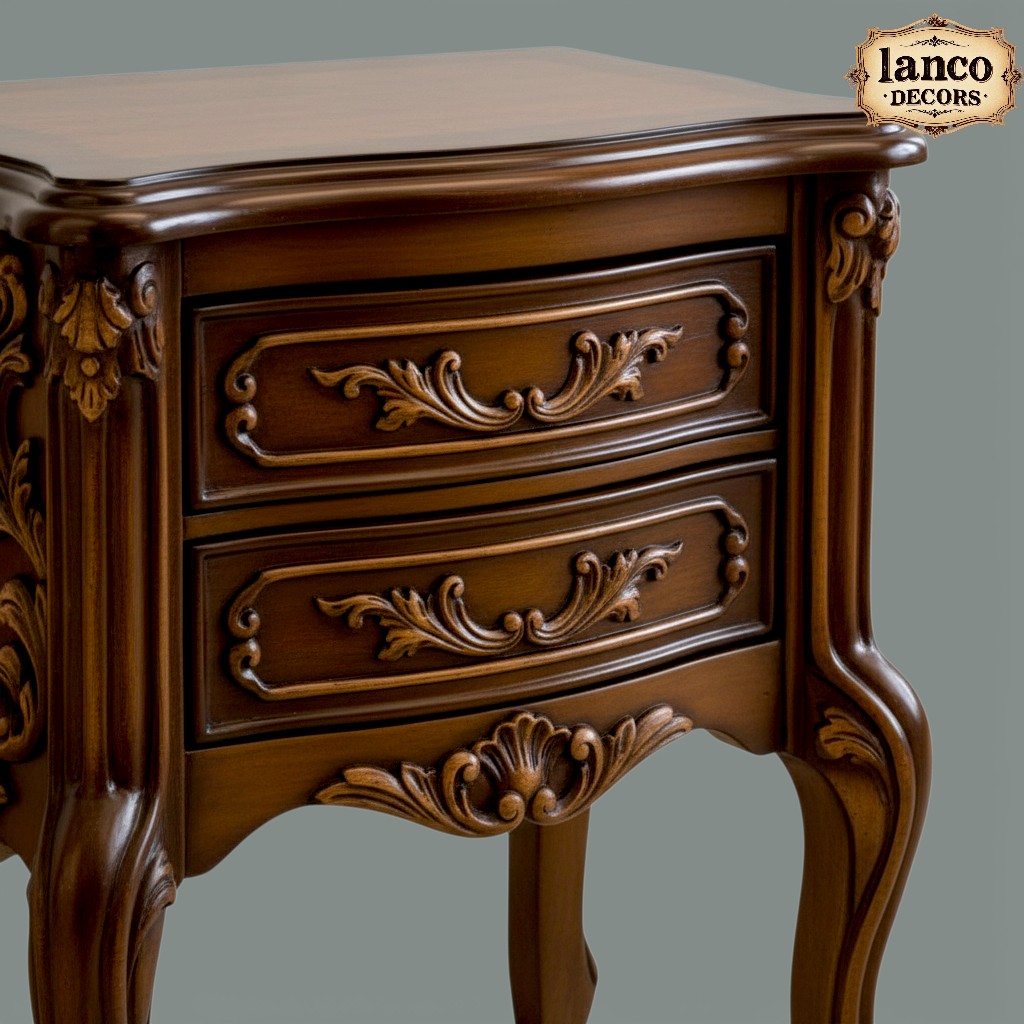 Louis XV Heritage Solid Teakwood Royal Bed - Image 2