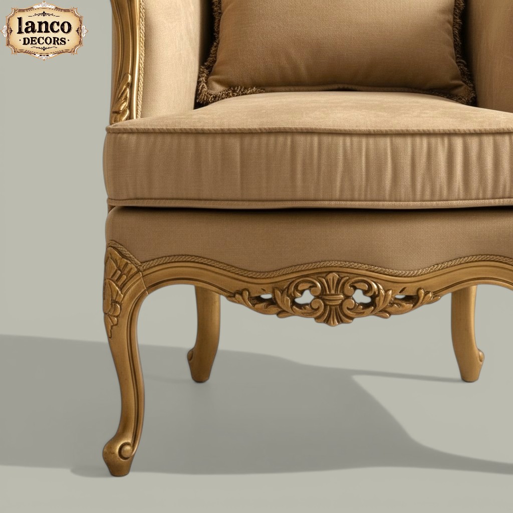 Sarv-e-Nawab Royal Rococo Teakwood Majlis Sofa Suite - Image 2