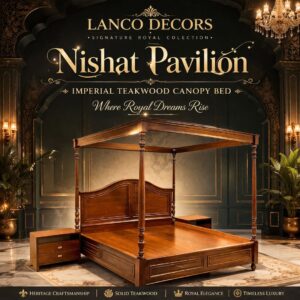 Nishat Pavilion Imperial Teakwood Canopy Bed