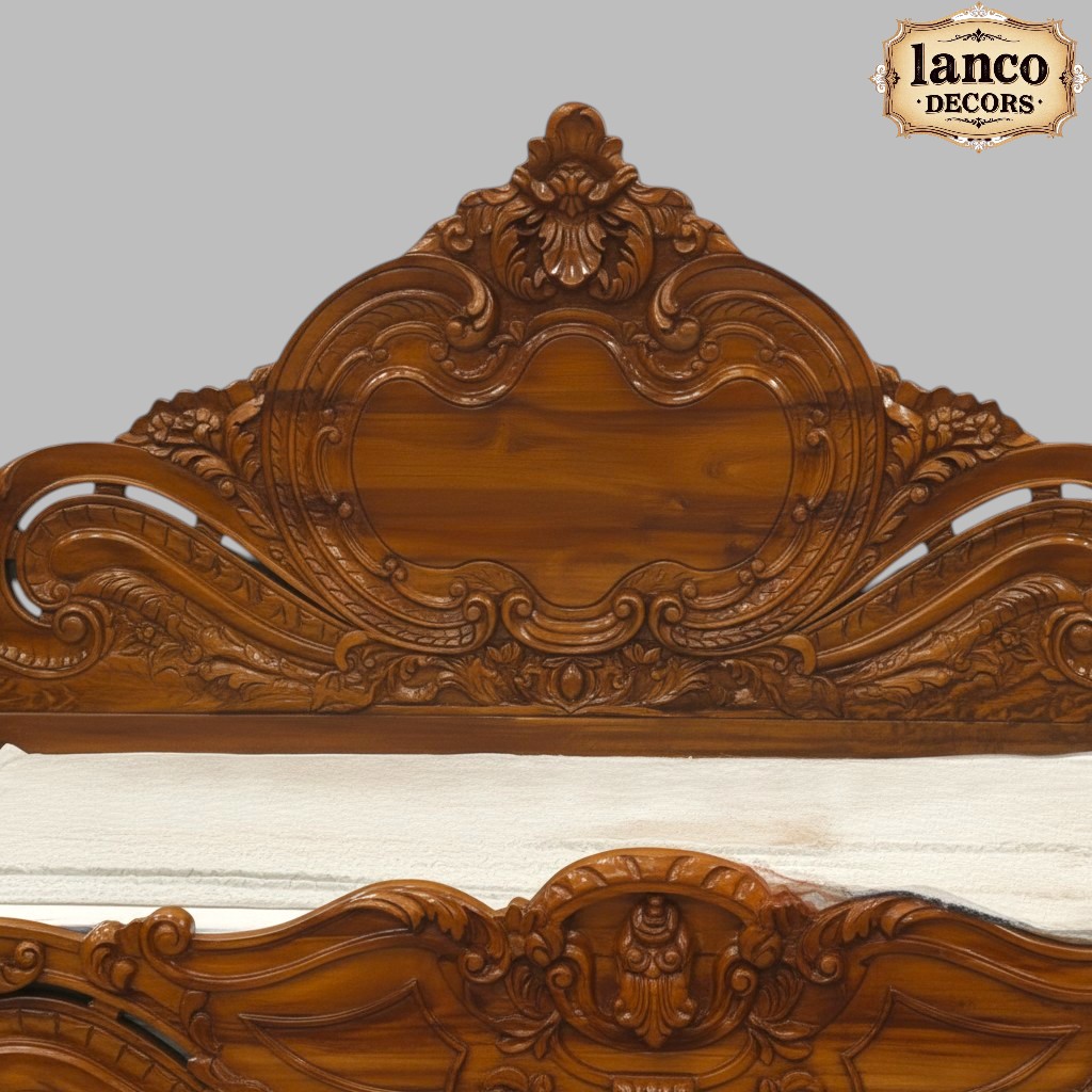 Mehvar-e-Ihtisham Royal Teakwood Bed - Image 6
