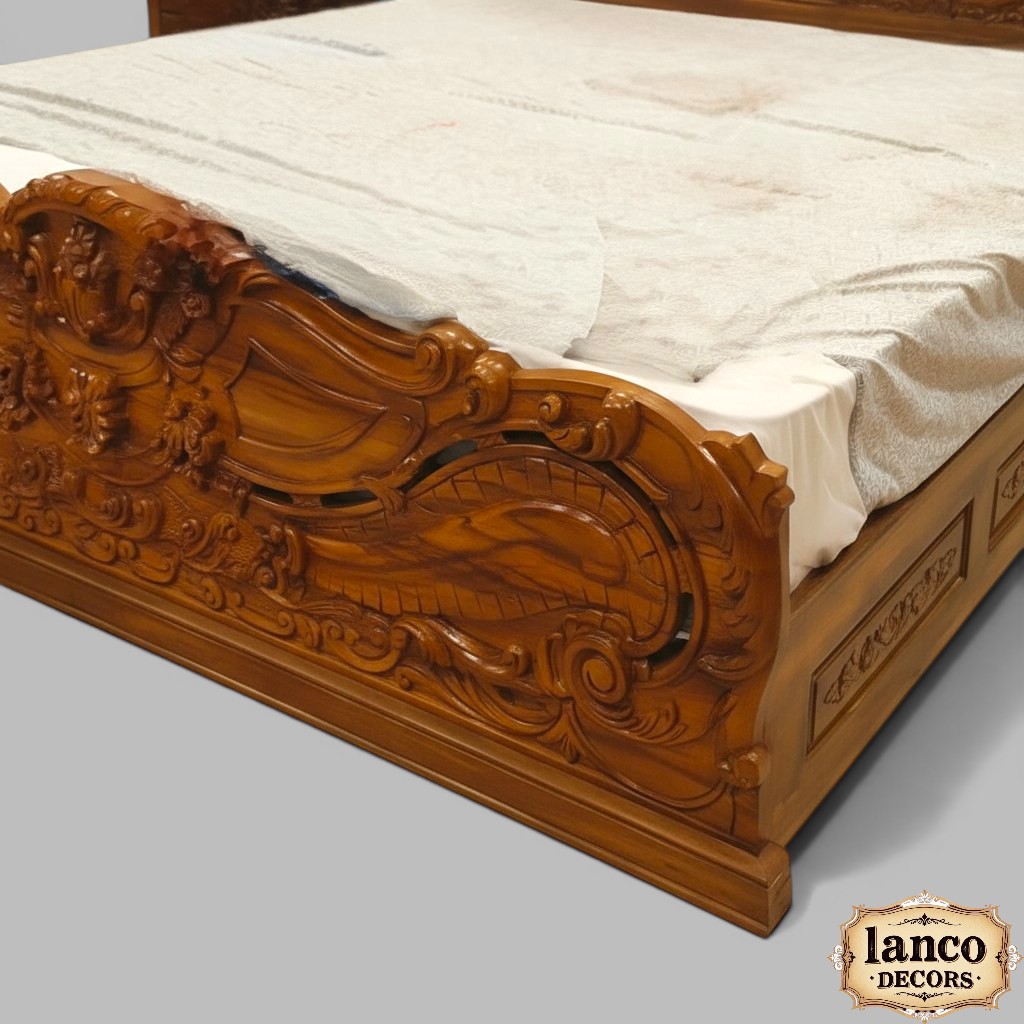 Mehvar-e-Ihtisham Royal Teakwood Bed - Image 5