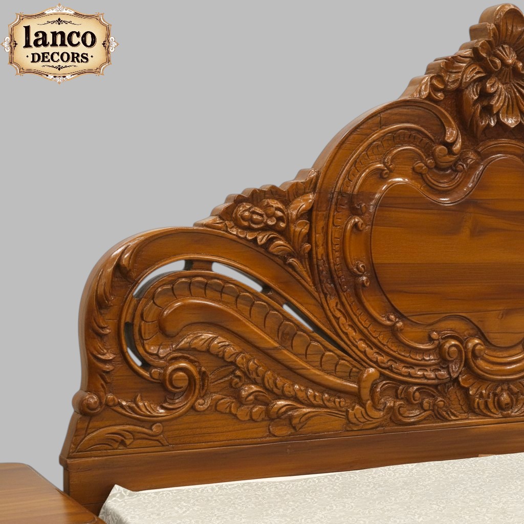Mehvar-e-Ihtisham Royal Teakwood Bed - Image 4