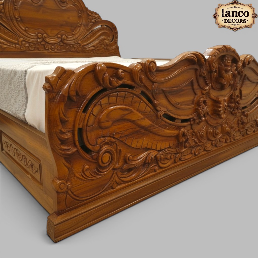 Mehvar-e-Ihtisham Royal Teakwood Bed - Image 3