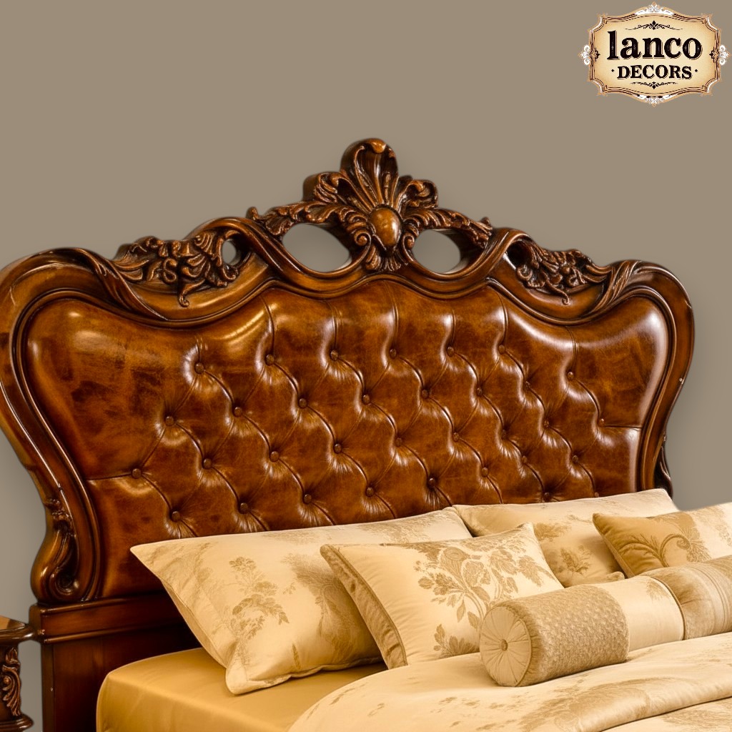 Gulzar-e-Ihtiraam Royal Tufted Teakwood Bed - Image 8