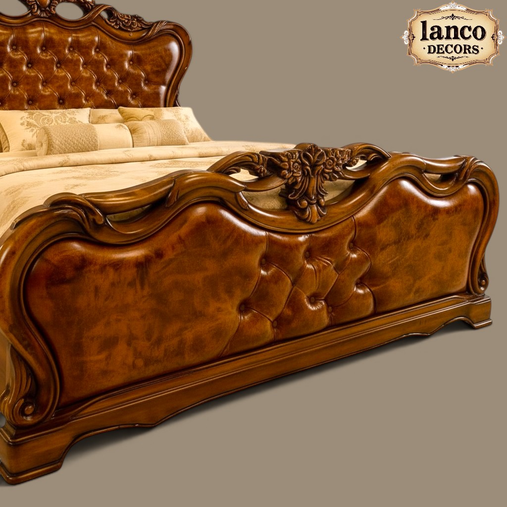 Gulzar-e-Ihtiraam Royal Tufted Teakwood Bed - Image 7