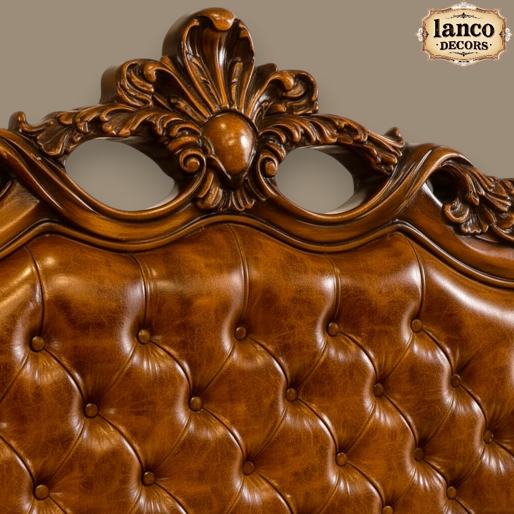 Gulzar-e-Ihtiraam Royal Tufted Teakwood Bed - Image 6