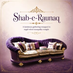 Shab-e-Raunaq – Royal Velvet Curved Sofa