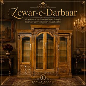 Zewar-e-Darbaar – Royal Teakwood Display Showcase