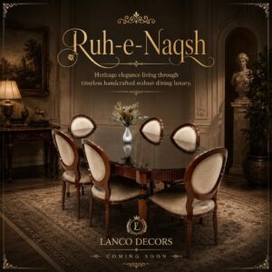 Ruh-e-Naqsh – Heritage Walnut Dining Collection