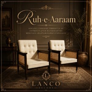 Ruh-e-Aaraam – Heritage Teakwood Lounge Chair Set