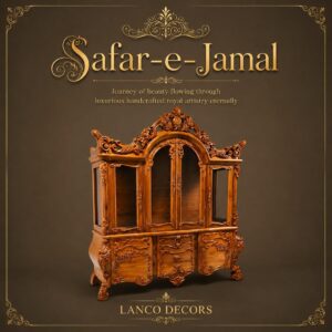 Safar-e-Jamal – Royal Handcrafted Teakwood Showcase Cabinet