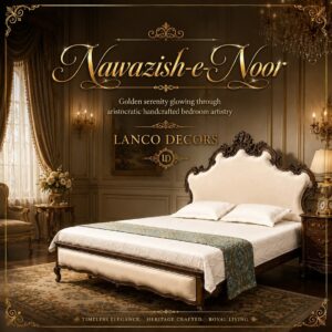 Nawazish-e-Noor – Royal Heritage Upholstered Bed