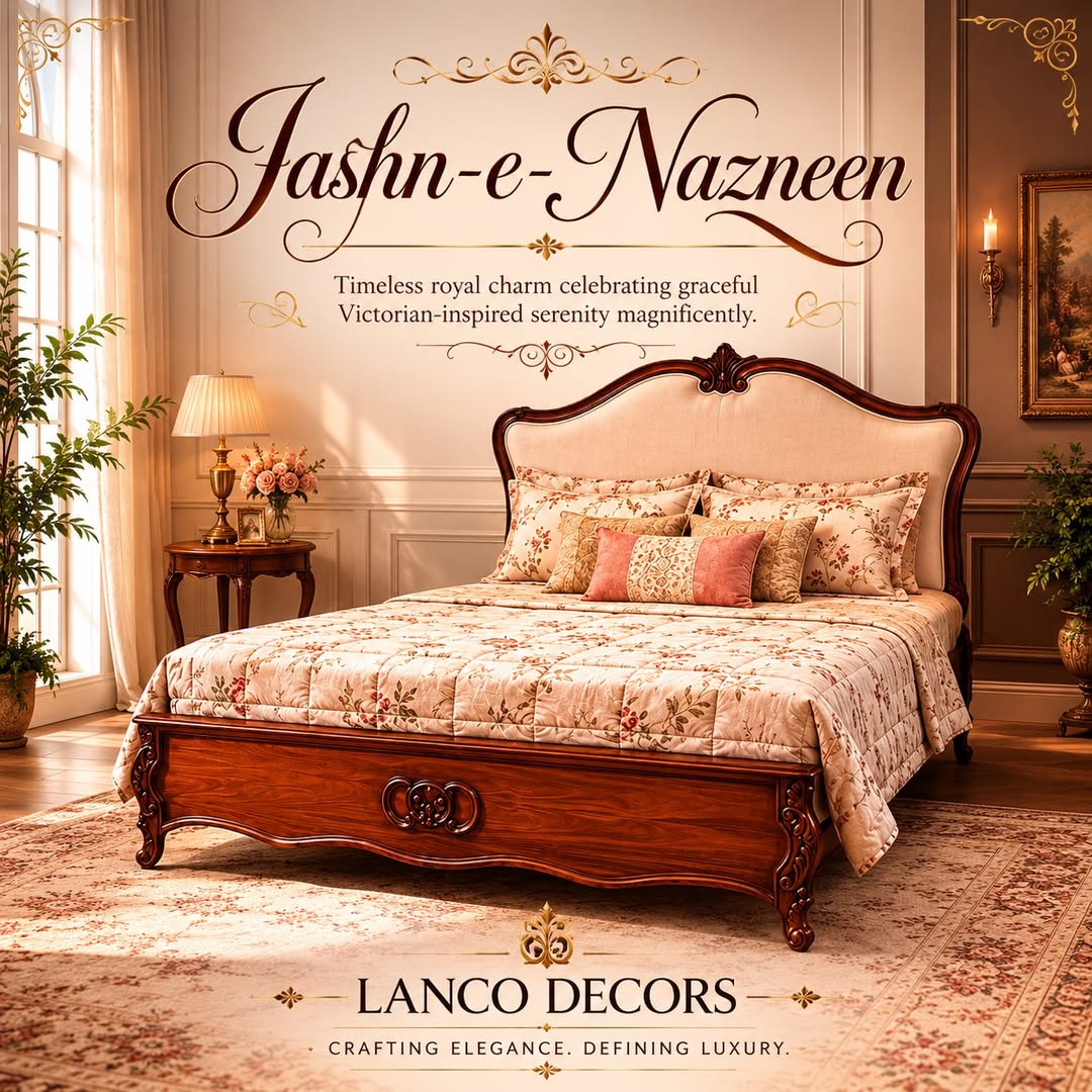 Jashn-e-Nazneen Royal Teakwood Bed