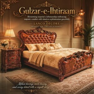 Gulzar-e-Ihtiraam Royal Tufted Teakwood Bed