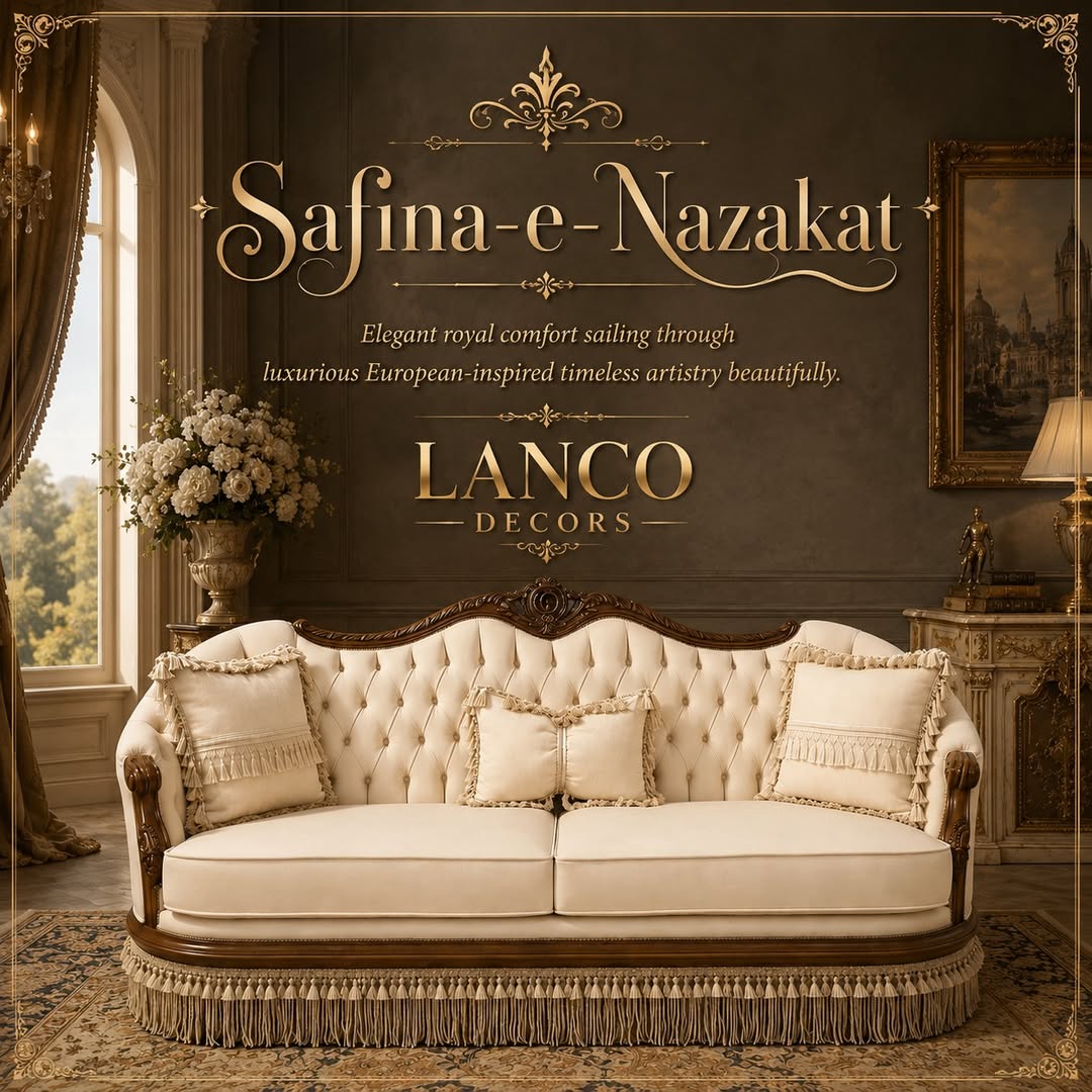 Safina-e-Nazakat Royal Teakwood Sofa