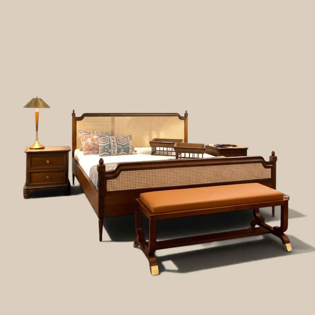 Khayal-e-Chandan – Colonial Cane Bedroom Collection - Image 7