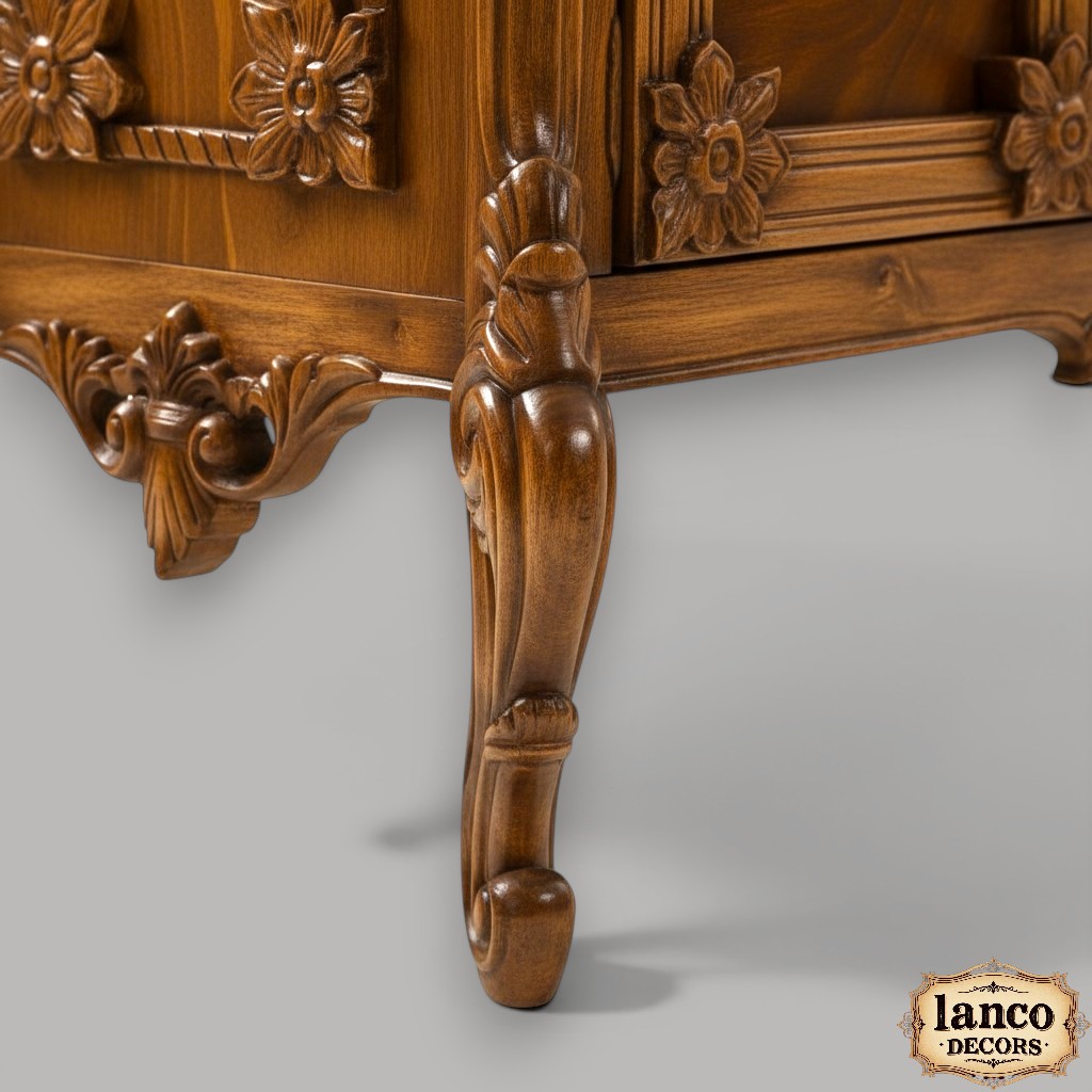 Aaina-e-Asafiya – Royal Teakwood Dressing Table with Ornate Mirror - Image 5