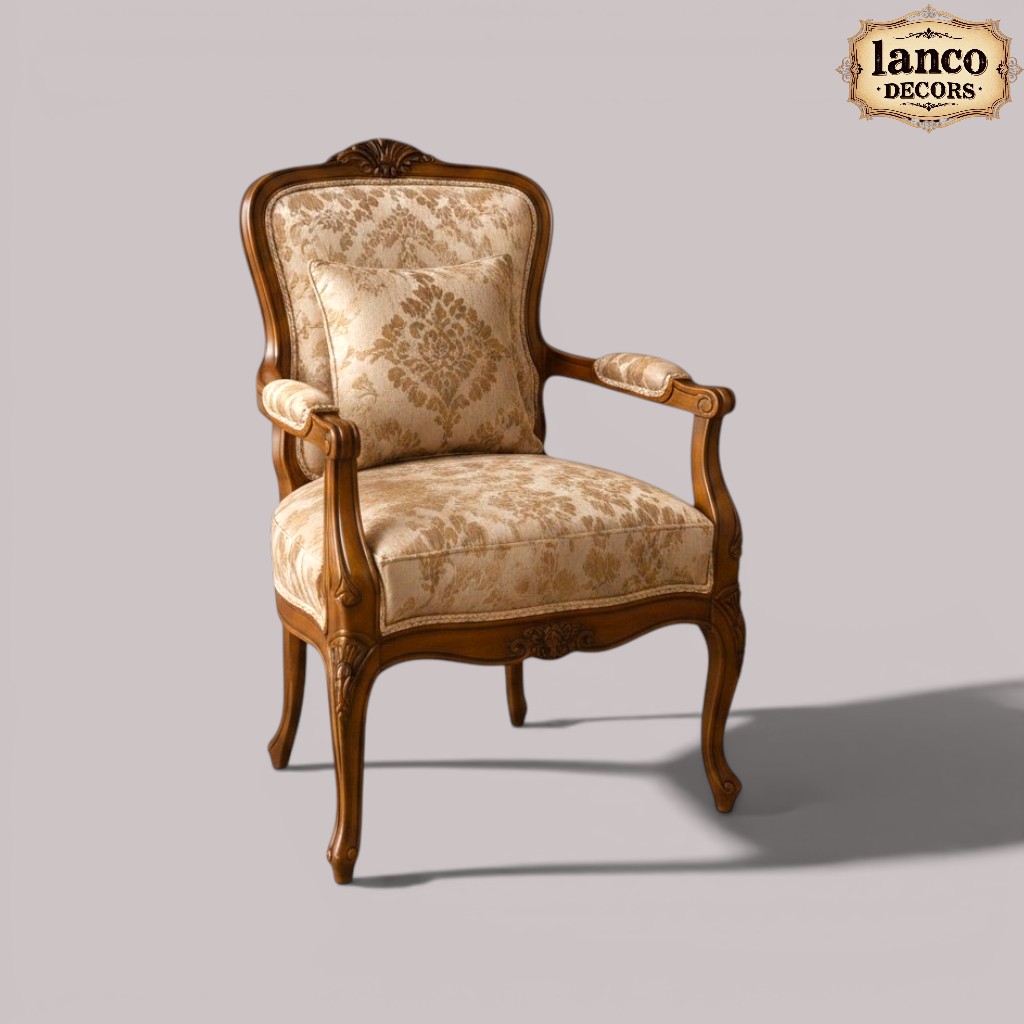 Shaan-e-Nishist – French Provincial Teakwood Lounge Chair Set - Image 3