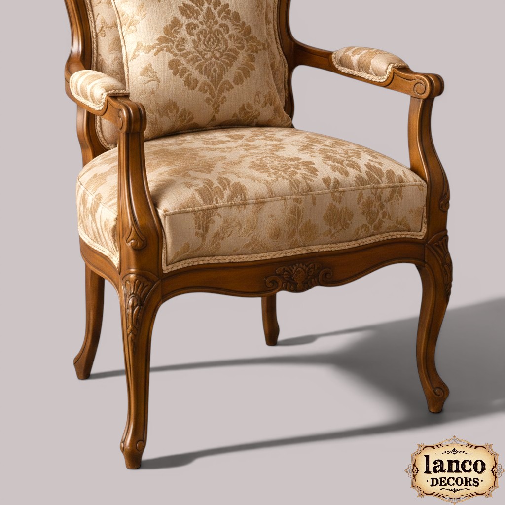 Shaan-e-Nishist – French Provincial Teakwood Lounge Chair Set - Image 5