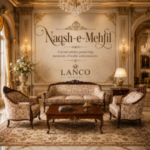 Naqsh-e-Mehfil – Royal Teakwood Living Room Sofa Set