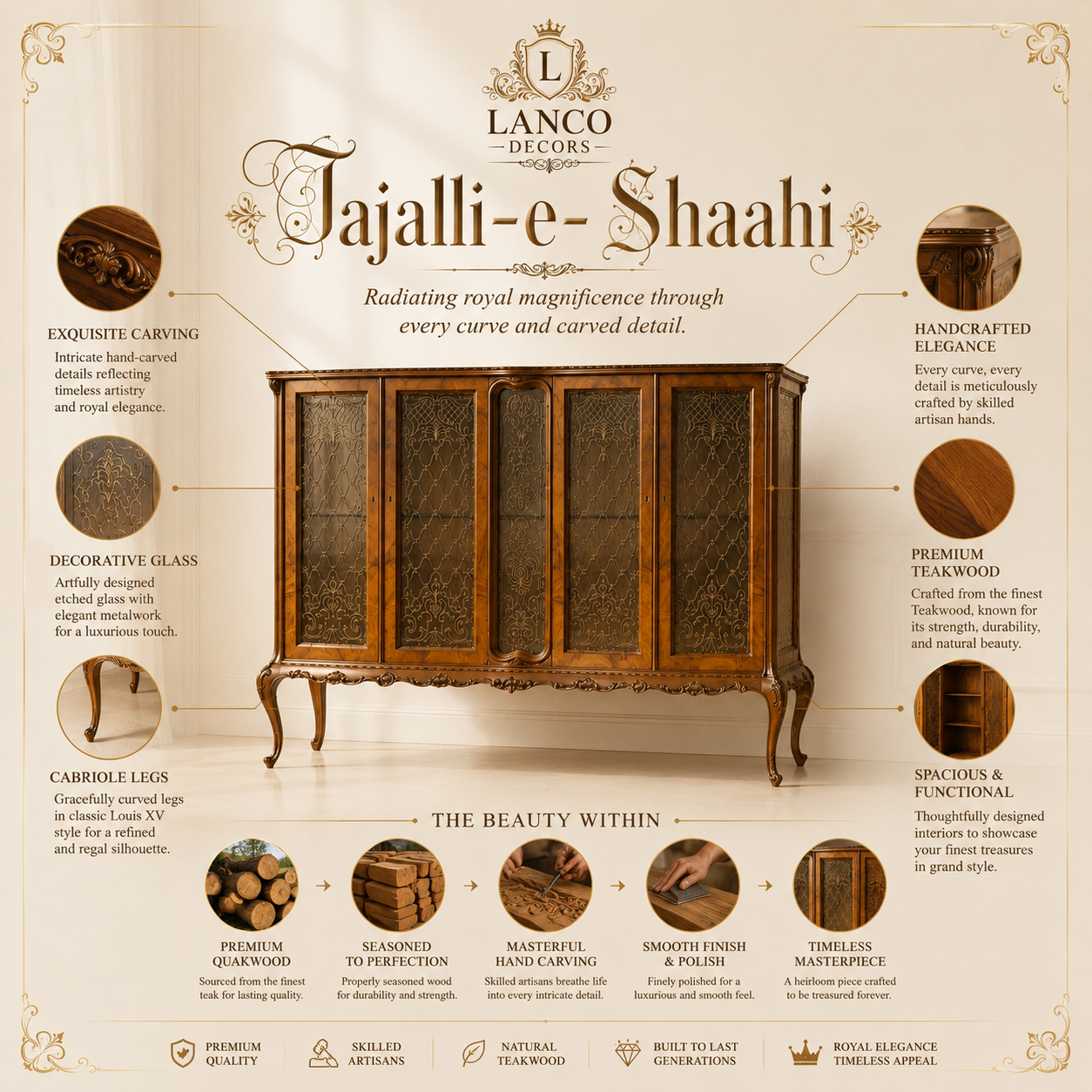 Tajalli-e-Shaahi™ Royal Display Cabinet - Image 3