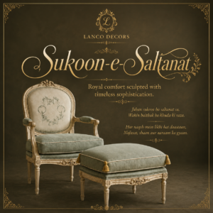Sukoon-e-Saltanat™ Royal Lounge Chair & Ottoman
