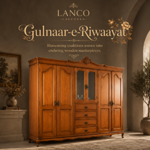 Gulnaar-e-Riwaayat Heritage Teakwood Wardrobe