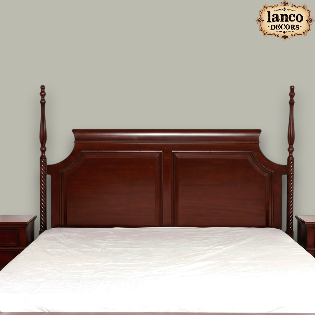 Ruh-e-Viraasat Colonial Heritage Teakwood Bed - Image 3
