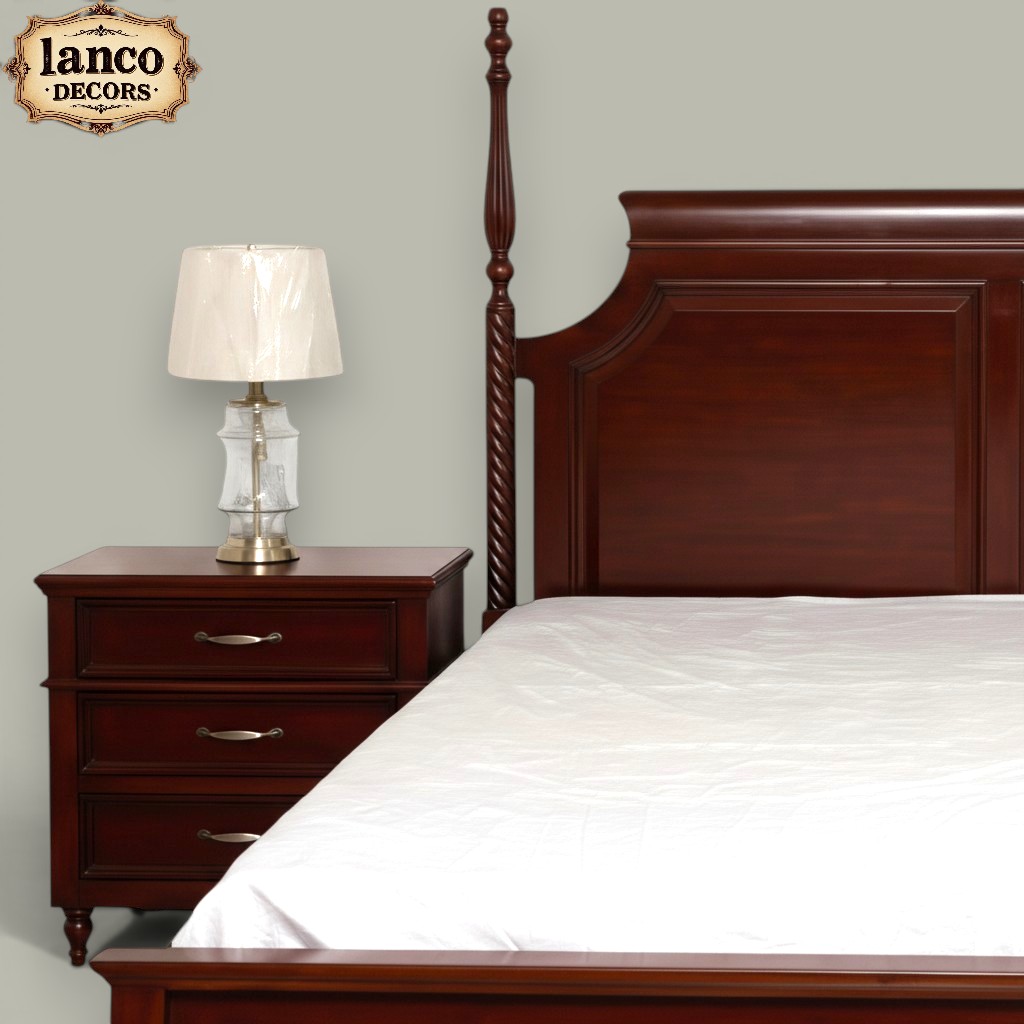 Ruh-e-Viraasat Colonial Heritage Teakwood Bed - Image 5