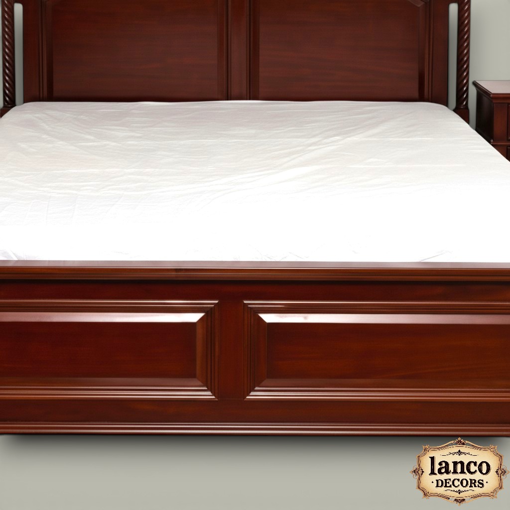 Ruh-e-Viraasat Colonial Heritage Teakwood Bed - Image 6