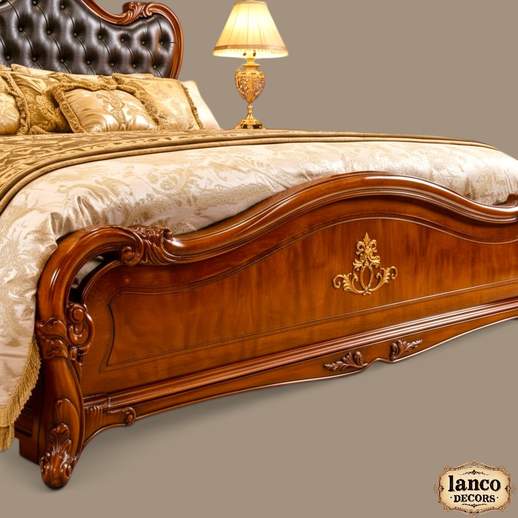 Zauq-e-Mahal Royal Tufted Teakwood Bed Set - Image 6