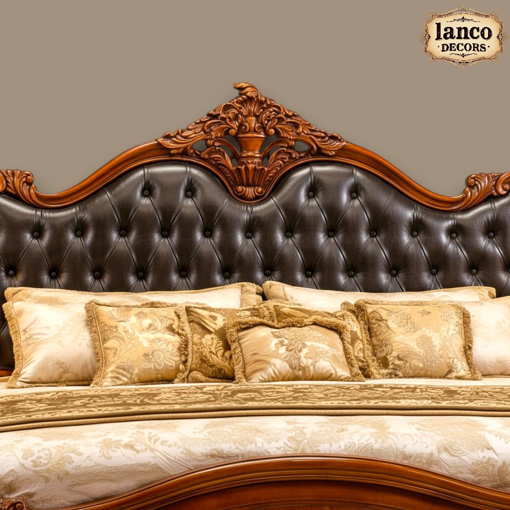 Zauq-e-Mahal Royal Tufted Teakwood Bed Set - Image 7