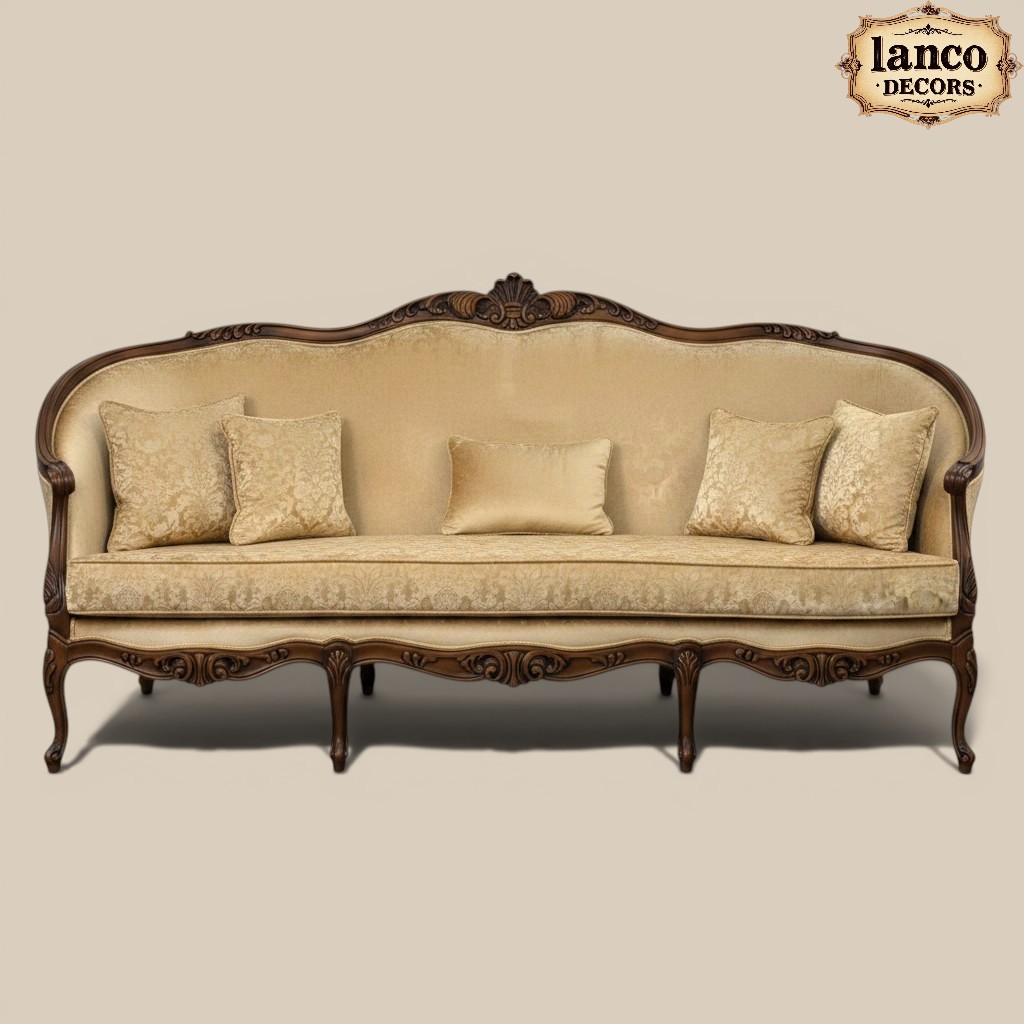 Takht-e-Raunaq – Royal Heritage Teakwood Sofa Set - Image 3